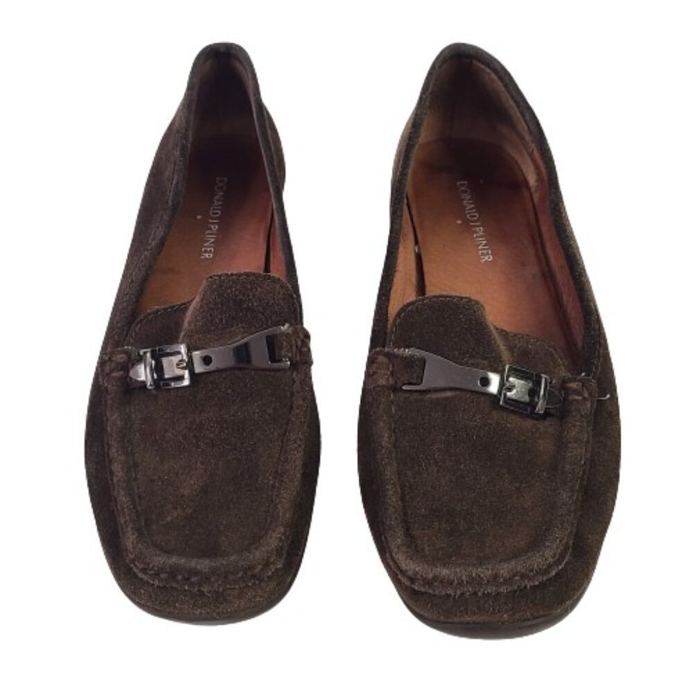 Donald J. Pliner Dark Brown Suede Loafers